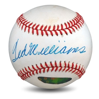 Ted Williams Single-Signed  American League Baseball